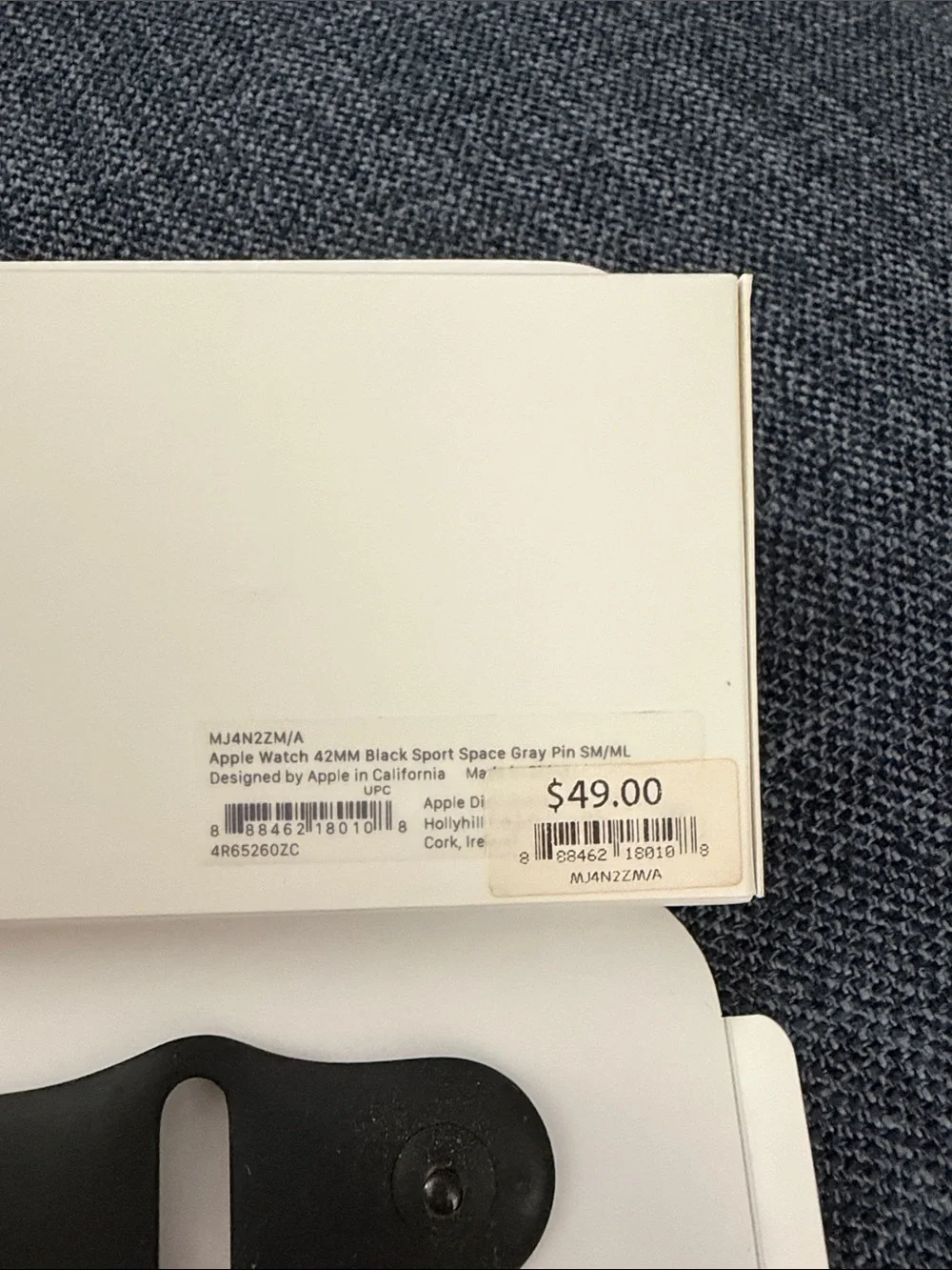 Apple Watch Sport Bands - Black & Antique White (Two-Pack)